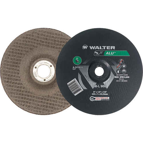 Aluminium Depressed Centre Grinding Wheels, 9" x 1/4", 7/8" Arbor, Type 27 Pronet Distribution
