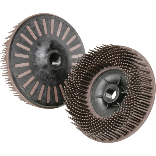 Disques radiaux bristle pour meuleuses angulaires Scotch-Brite, C&eacute;ramique, Grain 36, 4-1/2" dia. Pronet Distribution
