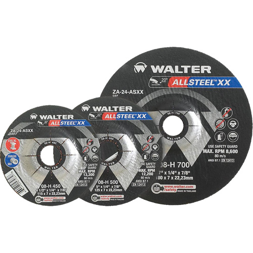 ALLSTEEL XX Depressed Centre Grinding Wheels, 9" x 1/4", 7/8" Arbor, Type 27 Pronet Distribution