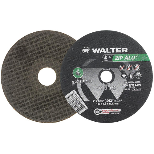 Zip Alu Cut-Off Wheel, 7" x 3/64", 7/8" Arbor, Type 1, Aluminum Oxide, 8600 RPM Pronet Distribution