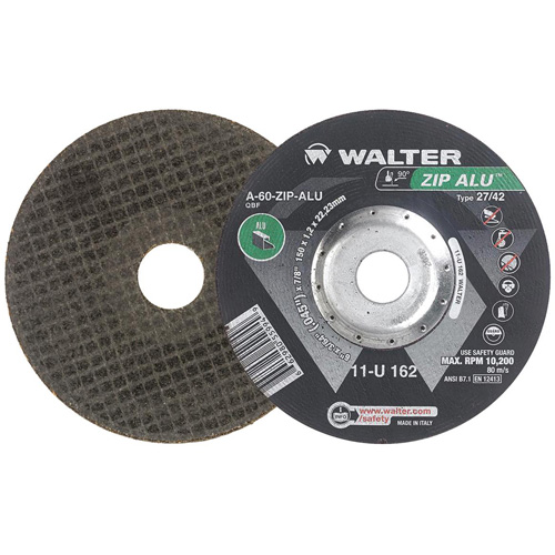 Zip Alu Cut-Off Wheel, 6" x 3/64", 7/8" Arbor, Type 27, Aluminum Oxide, 10200 RPM Pronet Distribution