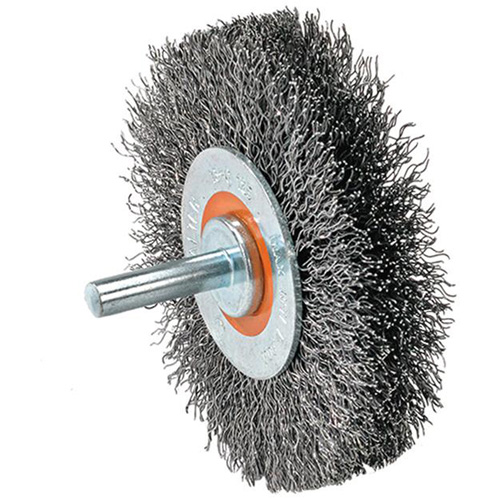 Mounted Crimped Wire Wheel, 3" Dia., 0.0118" Fill Pronet Distribution