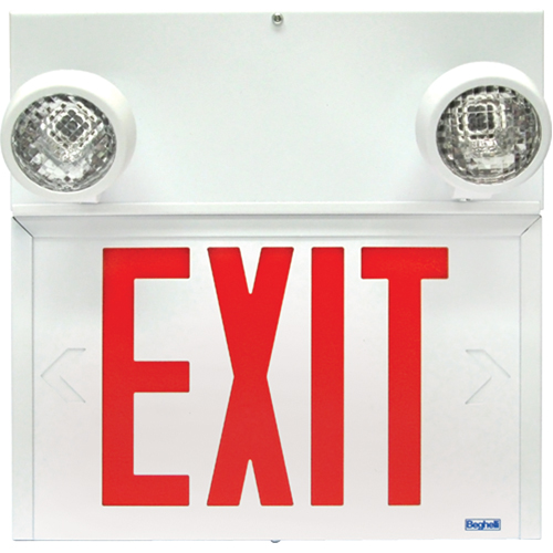 Enseignes/lampes combin&eacute;es Stella - Exit, DEL, &agrave; raccordement fixe, 12-1/8'' lo x 12-1/2" la, Anglais Pronet Distribution