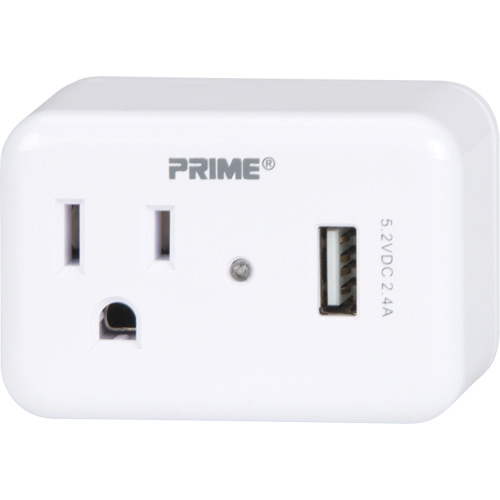 Prime&reg; USB Charger with Surge Protector Pronet Distribution