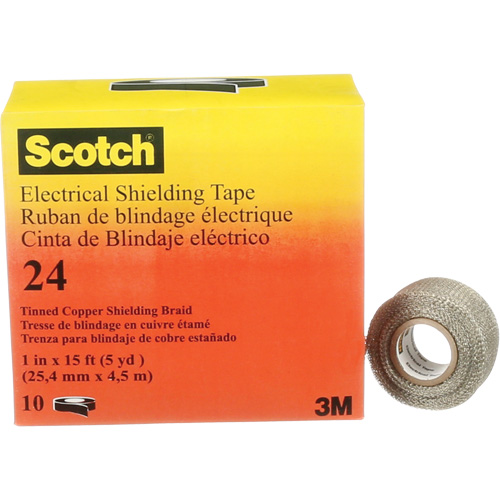 Scotch&reg; Electrical Shielding Tape, 25.4 mm (1") x 4.6 m (15'), Black, 16 mils Pronet Distribution
