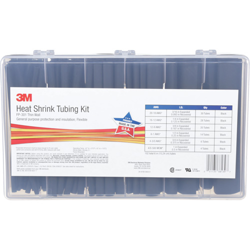 Heat Shrink Tubing, Thin Wall, 6", 1" (2.54cm) - 0.1875" (0.48cm) Pronet Distribution