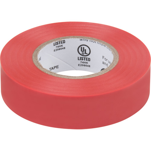 Ruban isolant, 19 mm (3/4") x 18 m (60'), Rouge, 7 mils Pronet Distribution