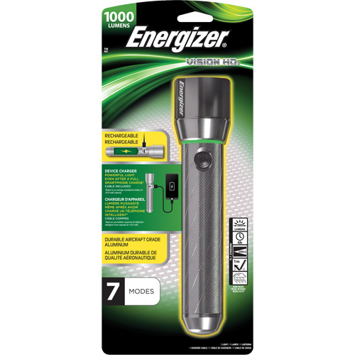 Vision HD Focus Flashlight, LED, 1000 Lumens, Rechargeable Batteries Pronet Distribution