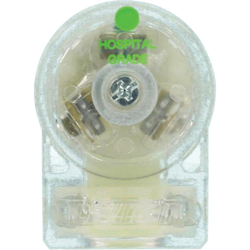 Angled Hospital Grade Extension Plug, Nylon, 15 Amps, 125 V Pronet Distribution