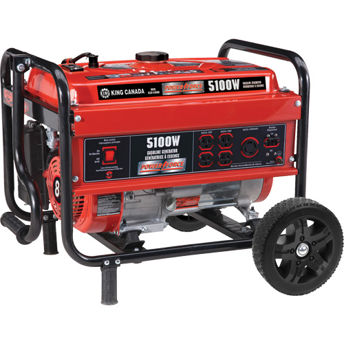 G&eacute;n&eacute;ratrice avec ensemble de roues, 5100 W de surtension, 4000 W nominale, 120 V/240 V, R&eacute;servoir de 15 L Pronet Distribution