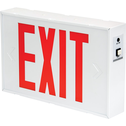 Enseigne de sortie, DEL, &agrave; piles/&agrave; raccordement fixe, 12-1/5" lo x 7-1/2" la, Anglais Pronet Distribution