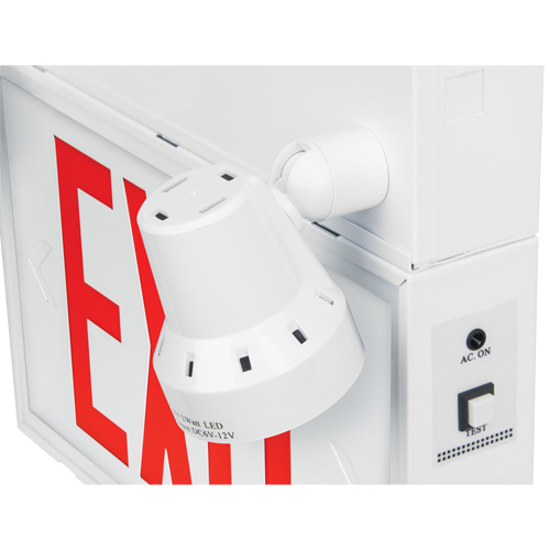 Enseigne de sortie avec &eacute;clairage de s&eacute;curit&eacute;, DEL, &agrave; piles/&agrave; raccordement fixe, 12-1/10" lo x 11" la, Anglais Pronet Distribution