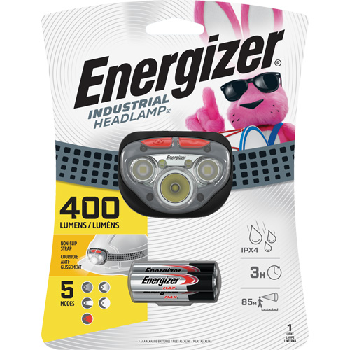 Lampe frontale avec mise au point Vision HD+, DEL, 400 lumens, 3 hres de fonctionnement, piles AAA Pronet Distribution