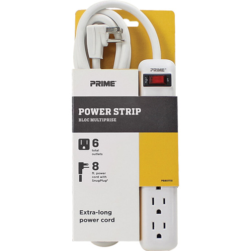 Bloc multiprise, 6 Prise(s), 8', 15 A, 1875 W, 125 V Pronet Distribution