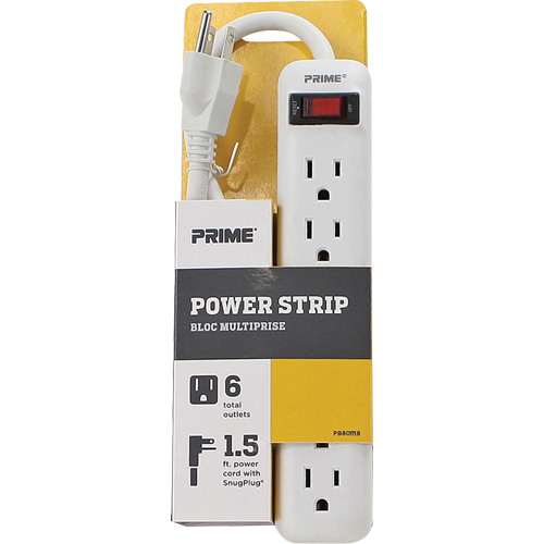 Bloc multiprise, 6 Prise(s), 1-1/2', 15 A, 1875 W, 125 V Pronet Distribution
