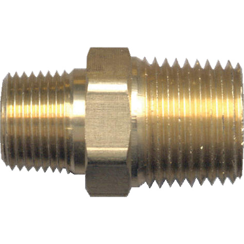 Mamelon de r&eacute;duction hexagonal, Laiton, 1/2" x 3/8", NPT x NPT Pronet Distribution