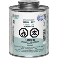 PVC Cement, 0.250 lbs, Brush-Top Can, Grey Pronet Distribution