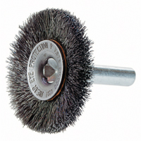 Brosses rotatives &agrave; fils cr&ecirc;p&eacute;s a/arbre 1/4", 3" dia., Fils 0,014", Arbre 1/4" Pronet Distribution