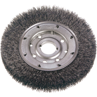 Brosses rotatives &agrave; fils cr&ecirc;p&eacute;s - Face &eacute;troite, 6" dia., Fils 0,014", Arbre 1-1/4" Pronet Distribution