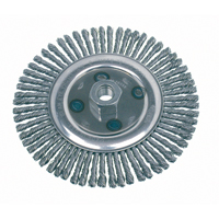 Knot Wire Wheel Brushes - Stringer Bead, 6-1/2" Dia., 0.02" Fill, 5/8"-11 Arbor, Steel Pronet Distribution
