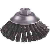 Knot Wire Cup Brushes - Flared Cup Brush, 6" Dia., 0.02" Fill, 5/8"-11 Arbor, Steel Pronet Distribution
