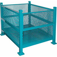 Open Mesh Containers, 2 Drop Gates, 3000 lbs. Capacity, 34.5" W x 40.5" D x 32.25" H Pronet Distribution