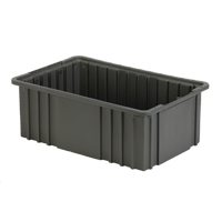 Contenant Divider Box, Poly&eacute;thyl&egrave;ne, 15,5" la x 9,9" p x 6" h, Gris Pronet Distribution