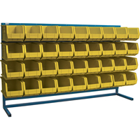 Rayonnage &agrave; persienne avec bacs, 36 bacs, 72" la x 15" p x 40" h Pronet Distribution