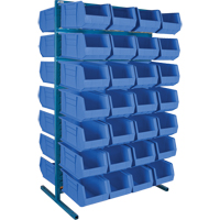 Support stationnaire deux c&ocirc;t&eacute;s pour bacs, 36" la x 24" p x 61" h, 56 bacs Pronet Distribution