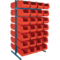 Support stationnaire deux c&ocirc;t&eacute;s pour bacs, 36" la x 24" p x 61" h, 56 bacs Pronet Distribution