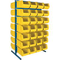 Support stationnaire deux c&ocirc;t&eacute;s pour bacs, 36" la x 24" p x 61" h, 56 bacs Pronet Distribution