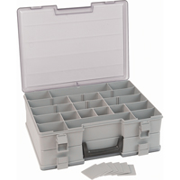 Compartment Case, Plastic, 48 Slots, 15-1/2" W x 11-3/4" D x 5" H, Grey Pronet Distribution