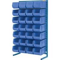 Support stationnaire pour bacs &agrave; un c&ocirc;t&eacute;, 36" la x 12" p x 61" h, 28 bacs Pronet Distribution