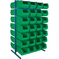 Support stationnaire deux c&ocirc;t&eacute;s pour bacs, 61" la x 56" p x 24" h, 56 bacs Pronet Distribution