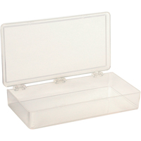 K-Resin Compartment Box, Plastic, 4" W x 8" D x 1-3/16" H, Transparent Pronet Distribution