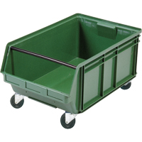 Bac g&eacute;ant empilable et mobile, 11-7/8" ha x 18-3/8" la x 29" p, Capacit&eacute; de 150 lb, Vert Pronet Distribution