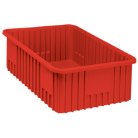 Contenants Divider Box, Plastique, 22,5" la x 17,5" p x 8" h, Rouge Pronet Distribution