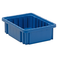 Contenants Divider Box, Plastique, 10,9" la x 8,3" p x 3,5" h, Bleu Pronet Distribution
