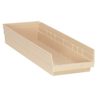Bac pour &eacute;tag&egrave;re &eacute;conomique, 8-3/8" la x 4" H x 23-5/8" p, Ivoire, Capacit&eacute; 60 lb Pronet Distribution