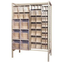 Syst&egrave;me de stockage &agrave; glissi&egrave;re &agrave; bacs basculants autonome, 51-1/4" la x 26" p x 77" h, 101 tiroirs Pronet Distribution