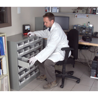 KPC-HD Heavy-Duty Parts Cabinet, Galvanized Steel, 30 Drawers, 34-3/5" x 15-7/10" x 34-3/5", Grey Pronet Distribution