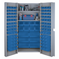 Deep Door Combination Cabinets, 38" W x 24" D x 72" H, Grey Pronet Distribution