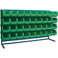 Rayonnage &agrave; persienne avec bacs, 36 bacs, 72" la x 15" p x 40" h Pronet Distribution