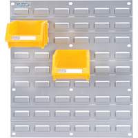 Panneau perfor&eacute; en m&eacute;tal pour bacs, 16 bacs, 18" la x 1/8" p x 19" h Pronet Distribution