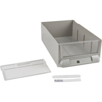 Replacement Drawer for KPC-200 Parts Cabinets, Plastic, 5-3/8" W x 9-13/16" D x 3-3/10" H, Grey Pronet Distribution