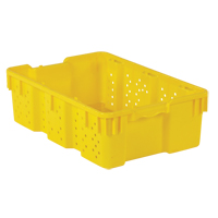 Contenant en plastique empilable Stack-N-Nest pour l'agriculture, 16" x 23,9" x 7,3", Jaune Pronet Distribution