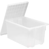 Heavy-Duty Stack & Nest Tote, 15" x 19.5" x 29.5", Clear Pronet Distribution