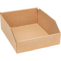 Boîtes profondes en carton ondul&eacute;, 9-3/4" la x 11-1/4" p x 4-1/2" h, Beige Pronet Distribution