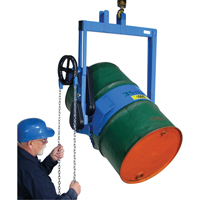 Leveurs de baril - Inclinaison &agrave; engrenages, Baril de 55 gal. US (45 gal. imp.), Capacit&eacute; 1500 lb/680 kg Pronet Distribution