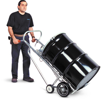 Diables pour baril avec frein manuel, Fabriqu&eacute; en Aluminium, 25 - 55 gal. US (20 - 45 gal. imp.) Pronet Distribution